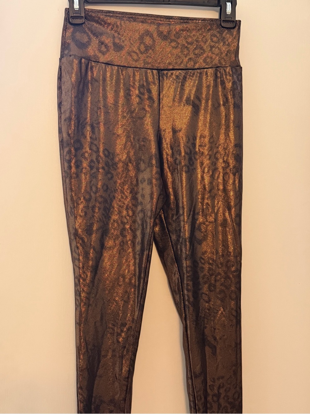 wild fable Metallic Bronze Leopard Print Leggings